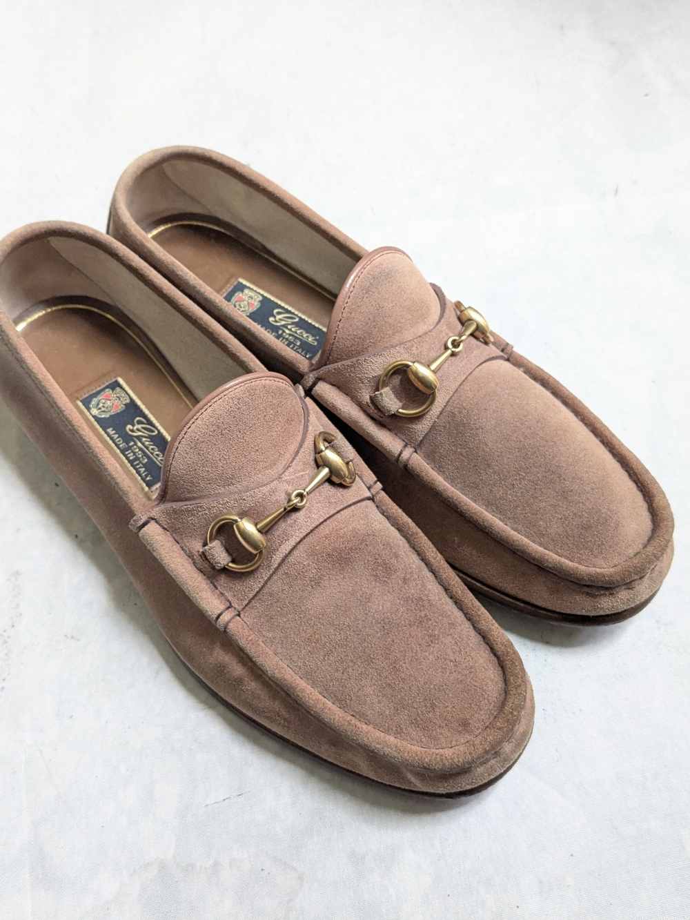 Gucci Brown Suede Horsebit Loafers - Men's US 10